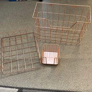 Rose Gold Paper/File Holders and Post-It Holder for your desk!